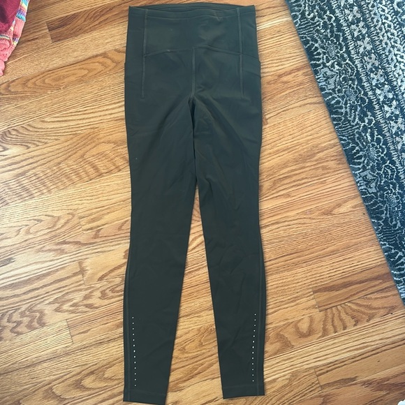 lululemon athletica Forest Green Fast & Free 7/8 Leggings - Picture 1 of 2